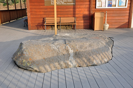 big rock on the deck