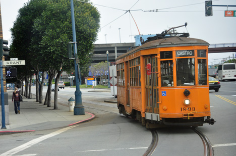 A trolley car