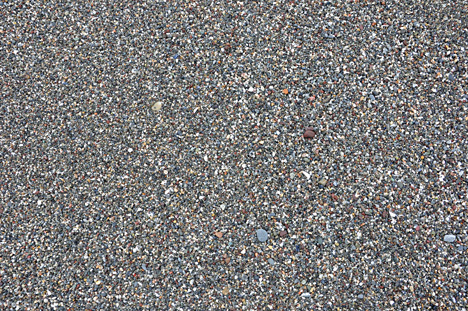 the sand consists of little rocks