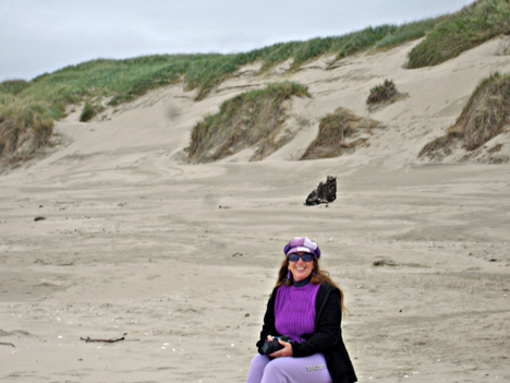 Karen Duquette on the beach