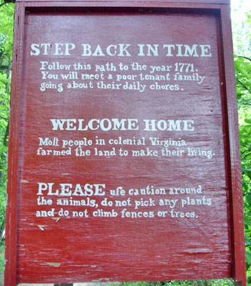 step back in time sign