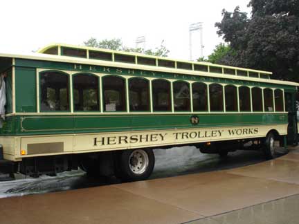trolley at Hershey's Chocolate World 