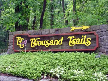 Sign at Thousand Trails entrance