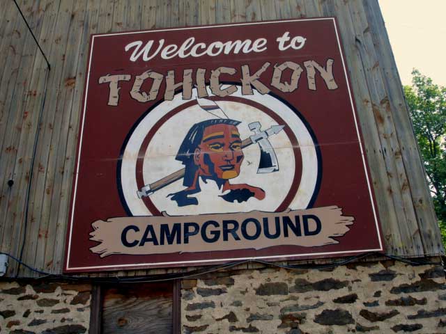 Tohickson Campground sign