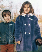 Brian and his sister, December 1972