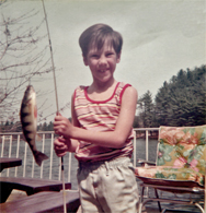 Brian with fish at lake 1975