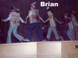 Brian in a school play 1976