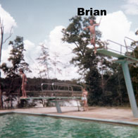 Brian jumping off the high dive