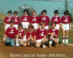 Brian and his soccer team