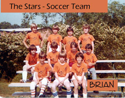 Brian and his first soccer team