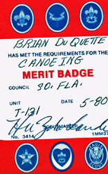 Brian gets another merit badge