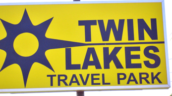 Twin Lakes Trailer Park sign