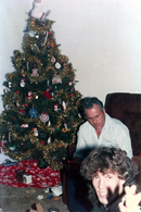 Brian and his dad, Christmas 1986