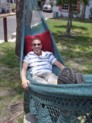 Brian in a hammock