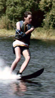 Brian water skis - date unknown - but it was while we lived at Twin Lakes
