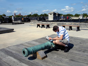 Brian and a cannon