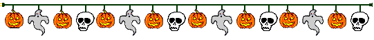pumpkins skulls and ghosts divider line