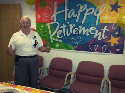 Lee Duquette's retirement photo