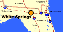 map showing where White Springs Florida is located