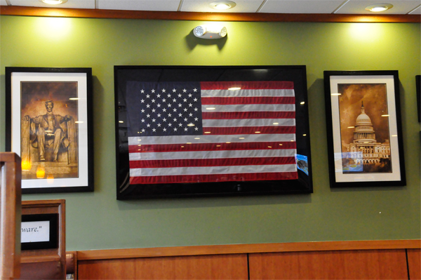 USA decor inside Country Pride TA reststop